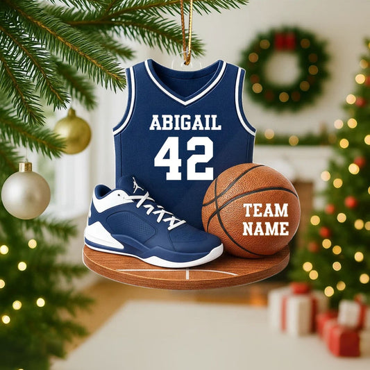 Basketball Kit - Personalized Acrylic Ornament - Christmas Gift For Son, Boyfriend, Gift For Him