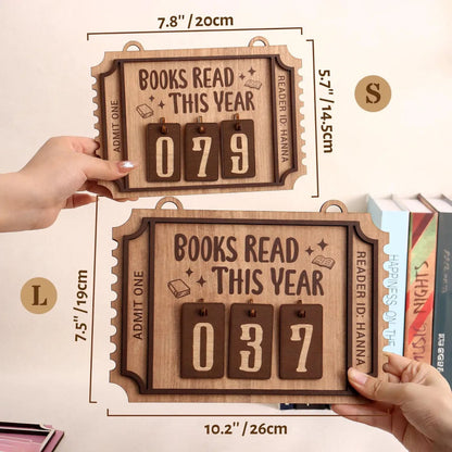 Personalized Ticket Books Read Tracker Hanging Sign, Bookish Decor, Bookish Gift, Gift for Readers, Book Lovers Gift