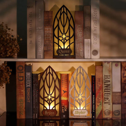 Personalized Fantasy Window Book Nook Plaque, Gothic Style Book Lover & Reader Gift, Book Lover Gift, Bookshelf Decor