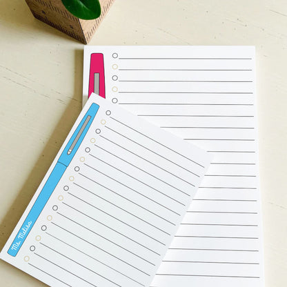 Personalized Name Teacher Notepad, Pen Notepad Style, Appreciation Gift For Teacher