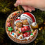 3D Effect Gingerbread Grandma Hugging Grandkid On Moon Christmas Personalized Acrylic Ornament, Gift For Granddaughter, Grandson