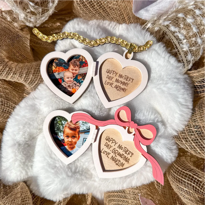 Personalized Sweet Heart Fridge Photo Magnet, Mother's Day Keepsake Gift For Mom and Grandma