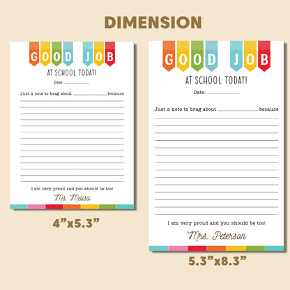 Personalized Name Teacher Notepad,Good Job Student Notepad, Appreciation Gift For Teacher