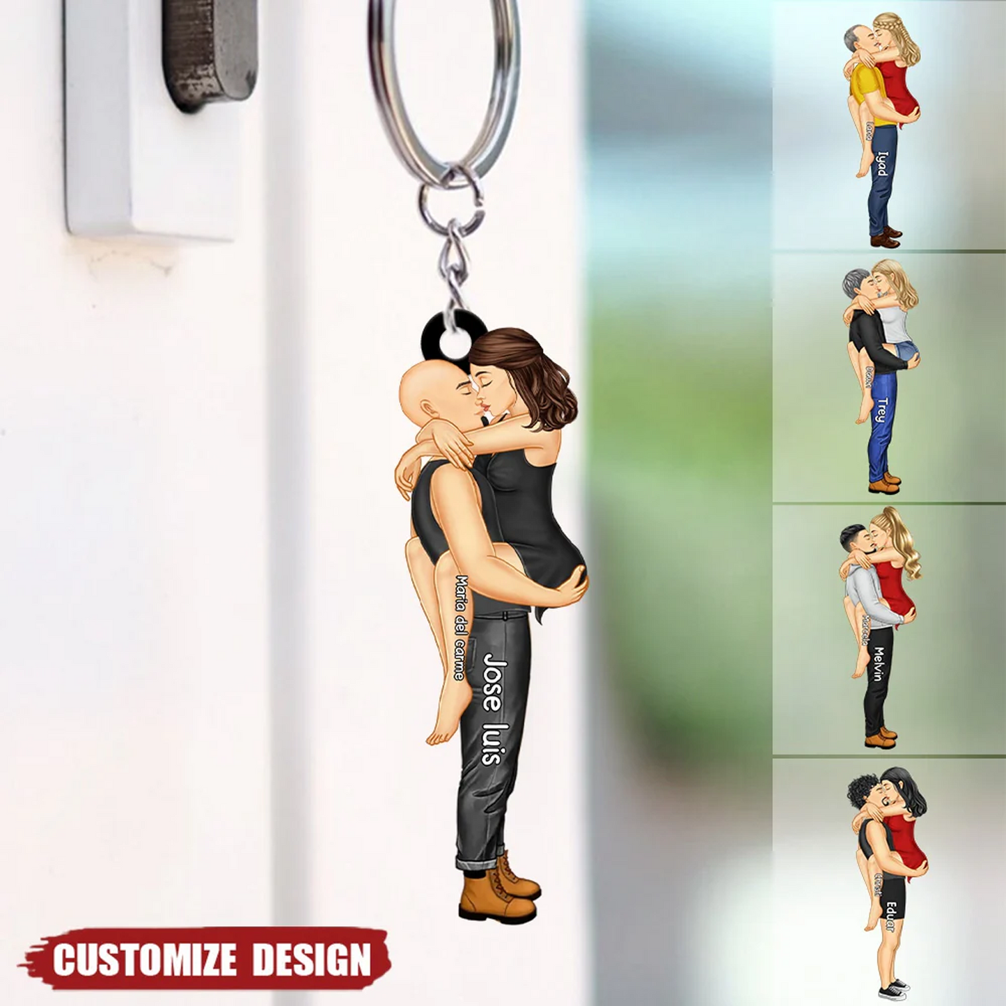 Personalized Couple Kissing Keychain, Heartfelt Gift For Couple, For Him, For Her, Boyfriend, Girlfriend, Husband, Wife