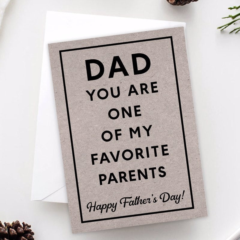 Dad You Are One Of My Favorite Parents Funny Father‘s Day Greeting Postcard Add On