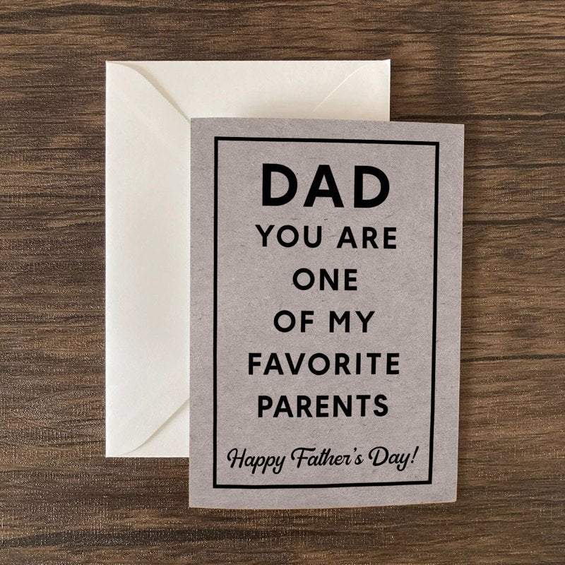 Dad You Are One Of My Favorite Parents Funny Father‘s Day Greeting Postcard Add On