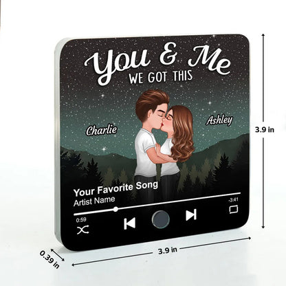 Couple Kissing Under Stars Personalized Music Fridge Magnet, Heartfelt Gift For Couple, For Him, For Her, Boyfriend, Girlfriend, Husband, Wife