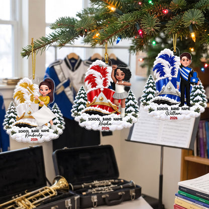 Marching Band Design For Boy Girl - Personalized Acrylic Ornament - Gift For Granddaughter, Grandson