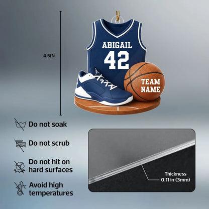 Basketball Kit - Personalized Acrylic Ornament - Christmas Gift For Son, Boyfriend, Gift For Him