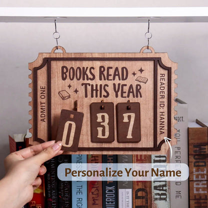Personalized Ticket Books Read Tracker Hanging Sign, Bookish Decor, Bookish Gift, Gift for Readers, Book Lovers Gift