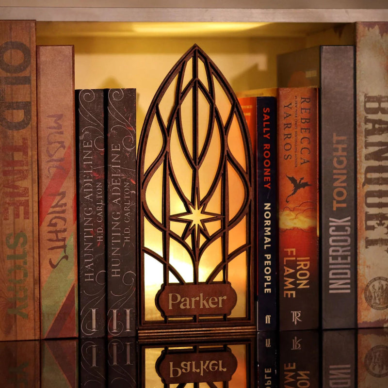 Personalized Fantasy Window Book Nook Plaque, Gothic Style Book Lover & Reader Gift, Book Lover Gift, Bookshelf Decor