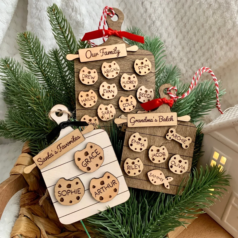 Personalized Family Cookie Ornament, Christmas Ornament