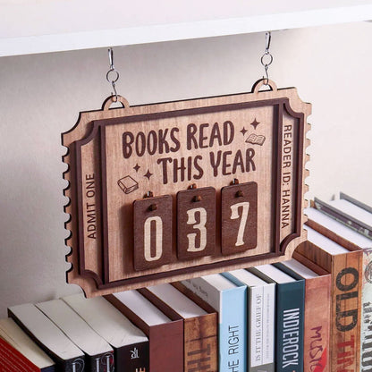 Personalized Ticket Books Read Tracker Hanging Sign, Bookish Decor, Bookish Gift, Gift for Readers, Book Lovers Gift