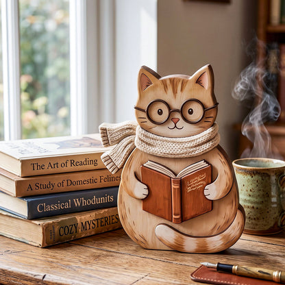 Cozy Fall Woodland Animal Wooden Block Sign, Autumn Shelf Decor Scene, Rustic Fall Home Decor
