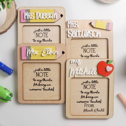 Personalized Sticky Note Holder, Teacher Appreciation, End Of Year Gift Idea