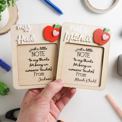 Personalized Sticky Note Holder, Teacher Appreciation, End Of Year Gift Idea