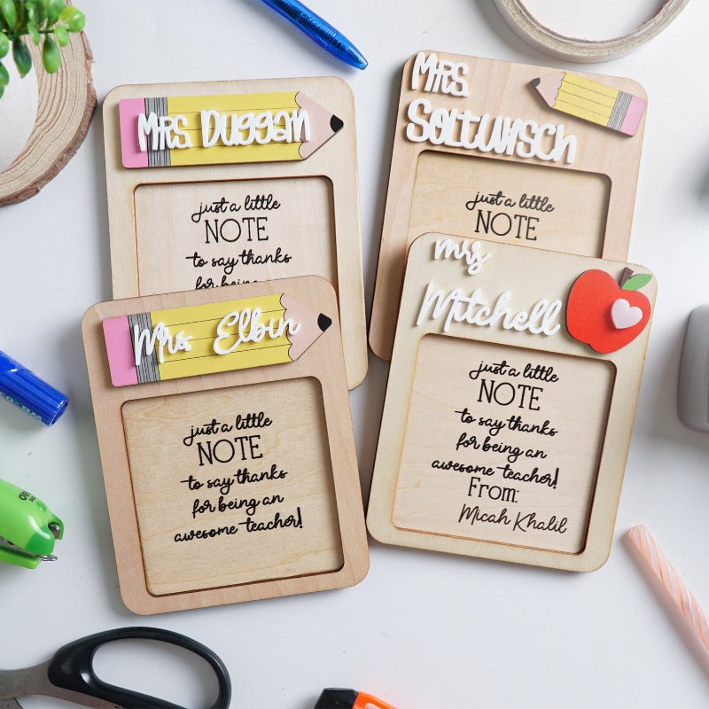 Personalized Sticky Note Holder, Teacher Appreciation, End Of Year Gift Idea