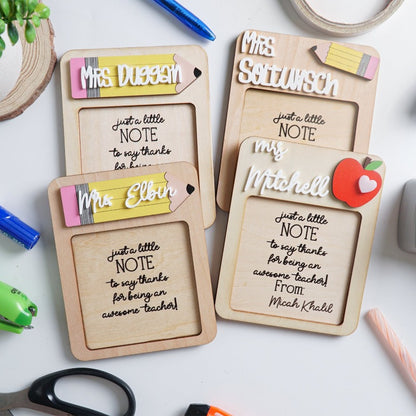 Personalized Sticky Note Holder, Teacher Appreciation, End Of Year Gift Idea