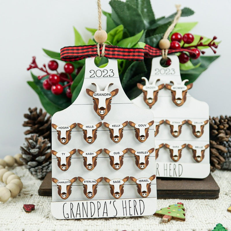 Personalized Goat Family Ornament, Christmas Ornament
