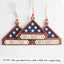 Personalized Memorial Military Flag Ornament with Names, Memorial Christmas Ornament