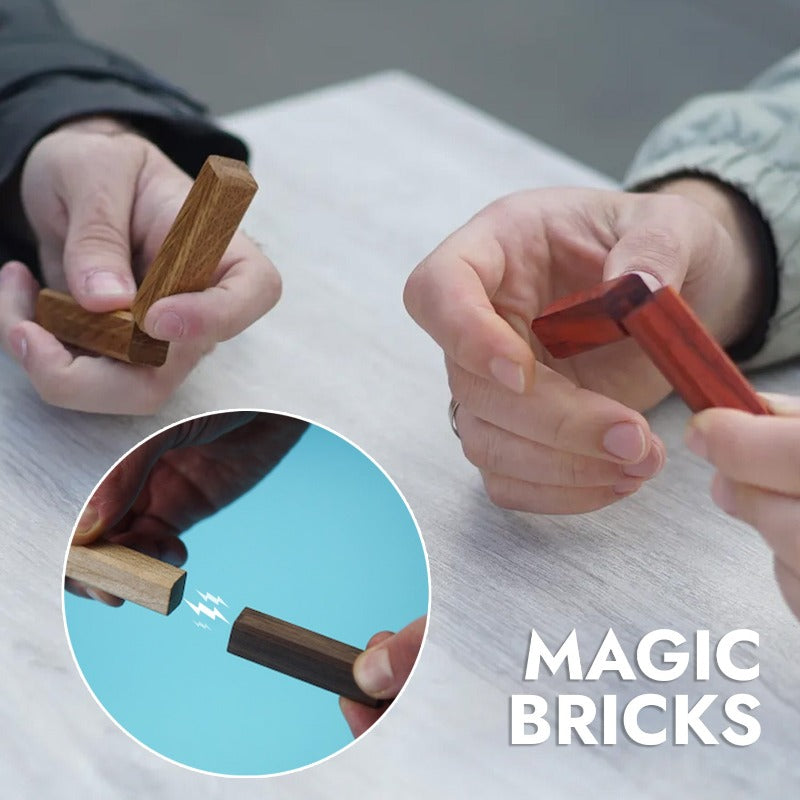Wooden Magic Bricks With Magnetic, Father's Day Gift