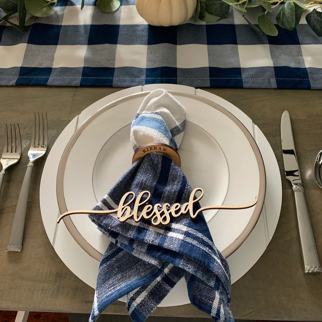 Wooden Place Cards, Thanksgiving Table Decor