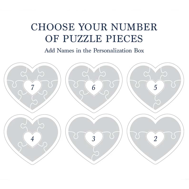 Personalized Mother's Day Puzzle Piece Heart Sign