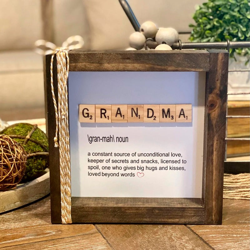 Mother's Day Definition Gift Sign, Gift For Grandma, Mimi, Mom